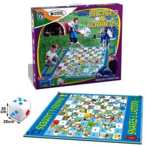 משחק סולמות ונחשים ענק + קוביה מתנפחת