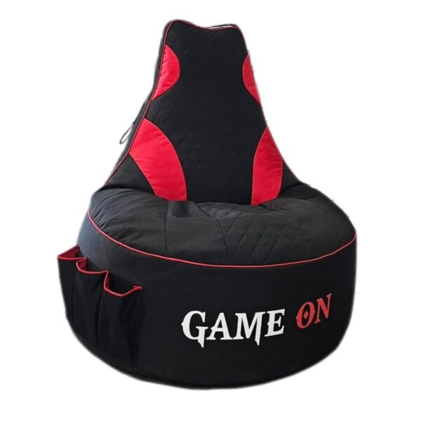 ⁦פוף גיימינג מקצועי GAME ON - לילדים, נוער ומבוגרים - שחור אדום⁩ – תמונה ⁦2⁩